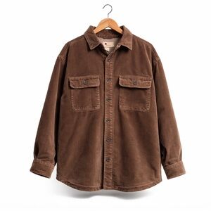 Woolrich Brown Corduroy Fleece Lined Shacket Mens XL